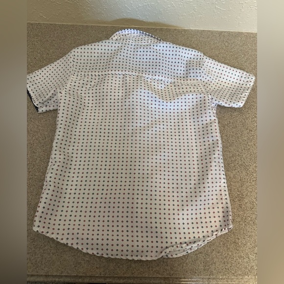 Boys Red,White and Blue Short Sleeve Shirt 4T Craft + Flow button down - Picture 2 of 3